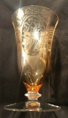 Maryland Glass Co Psyche & Cupid 4.75″ Tumbler – Amber