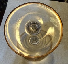 Tiffin Franciscan Crystal Minton Optic Gold Rimmed Champagne Sherbet Glasses