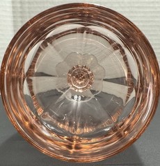 Vintage Set of 4 Libbey Pink Gibraltar Duratuff Glass Footed Wine/Water Goblets