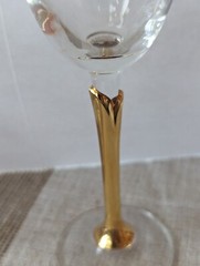Versailles Crystal Champagne Flute Set (3) Colony BOHEMIA Czechoslovakia Vintage