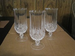 CRISTAL D’ ARQUES LONGCHAMP ICE TEA GOBLETS SET OF 3 (11.75 oz) 7.25″ X 2.75″