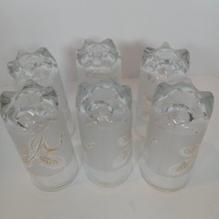 MCM «DISCOVER ITALY» 6 DRINKING GLASSES WHEAT SHAFT DESIGN 1960’S