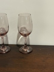 RETIRED Wine/Water Goblet Premiere PLUM LIBBEY GLASS COMPANY (3)