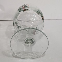 Set of 4 Bartlett Collins Thumbprint Holly Pattern MCM Goblets MidCentury