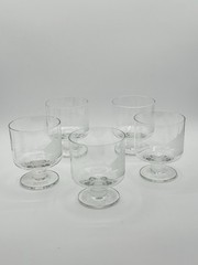 Toscany CLIPPER Sailing Ship Footed Tumbler Set of 5