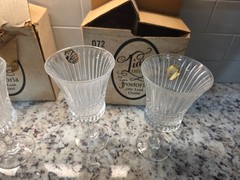 Tiara Exclusives by Fostoria Lead Crystal Water Goblet ASPEN 2 sets