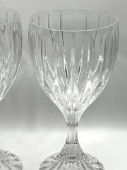 Set of 2 Mikasa Park Lane Crystal Wine Glasses Blown Goblets 6.8 in Height