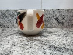Starbucks Coffee Mug 12oz Abstract Brushstroke Art 2015 Ceramic Cup Multicolor