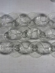 Vtg Anchor Hocking Grape Clear Glass Tea or Punch Cup Set Of Twelve (12)