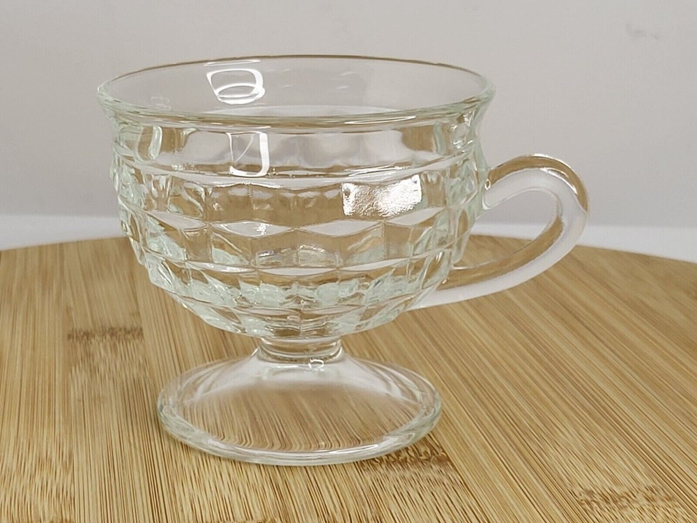 Indiana Glass Whitehall Cubist Footed with Handle Punch Cup – Individual Cup