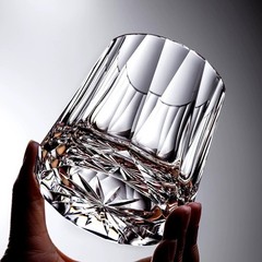 K9 Crystal Glass Rocks Whiskey Glasses Old Fashioned Glass Cut Clear Diamond 8oz