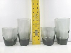 Libbey Classic Smoke Gray (6) Cooler (6) Old Fashioned Tumblers Set Elegant Lot