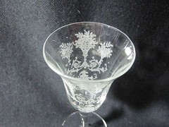 Morgantown Mayfair Etch Cordials #7711 Stems Excellent Set of 3