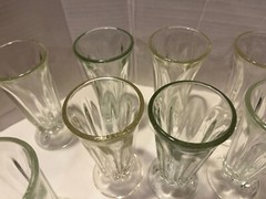 Vintage 8 Jeanette Glass Ribbed Ice Cream Sundae Parfait Glass 5.5″ H X 2.5″D