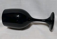 Vintage Black Purple Amethyst Goblet 7″ Tall 2.75″ Across Top