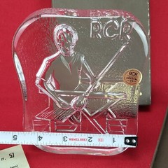 Vintage RCR Crystal Glass Blower Plaque/Block Limited Edition Italian Decor