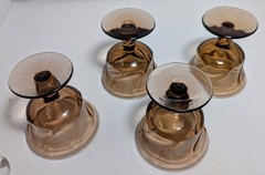 Fostoria Jamestown Brown Champagne Swirl Sherbet Stems-Set of Four – RARE