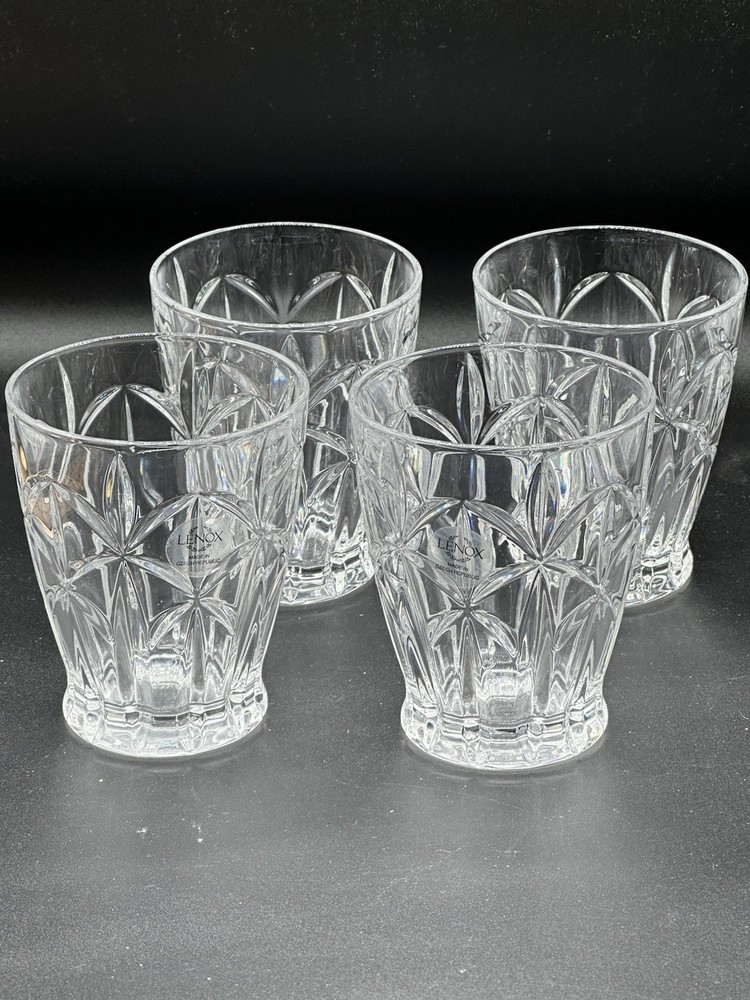 Lenox SHOOTING STAR Set Of 4 Double Old Fashioned Glasses NEW