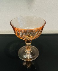 Vintage Luminarc Arcoroc Pink Rosaline Swirl Champagne Sherbet Glass￼