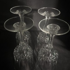 Crystal Wine Glasses 2 Sets of 4 available $19.99 a set.