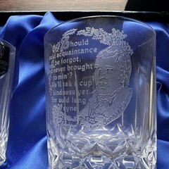 Edinburgh Crystal Robert Burns «Auld Lang Syne» whiskey tumbler set