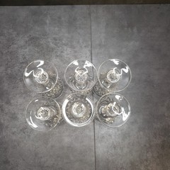 6 Longchamp 6cl 24% Lead Crystal Stem Glasses Cristal D’arques SMALL