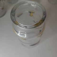 Vintage Hazel Atlas Glasses Set Of 7 Hunting Bird Dog Pheasant Drinking Glass
