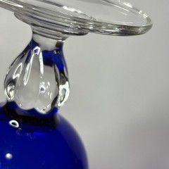 4 Casual Setting Sapphire 9 oz Water Goblets by Cristal D’Arques-Durand France