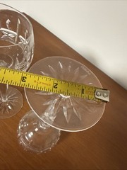 Pair of Waterford 7.25″ Tall Wine Glasses – Signed Waterford – Vintage Crystal