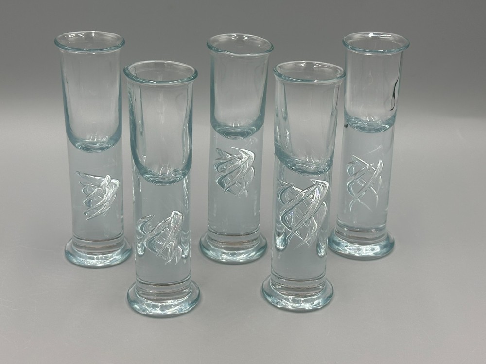 5 Vintage Holmegaard Denmark High Life Cordial Snaps Glasses Per Lutken