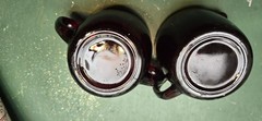 Vintage Anchor Hocking Royal Ruby Red Glass Cream & Sugar Set