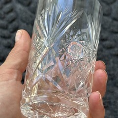 American Brilliant Period Cut Crystal Whiskey Wine Juice Cocktail Glass Star Cup