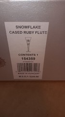 WATERFORD CRYSTAL SNOWFLAKE WISHES «JOY» RUBY CASED FLUTE, 2011 LIMITED ED NIB