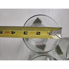 Christmas Tree Glasses Lowball Whiskey Rocks Retro Glass Set of 3 Vintage