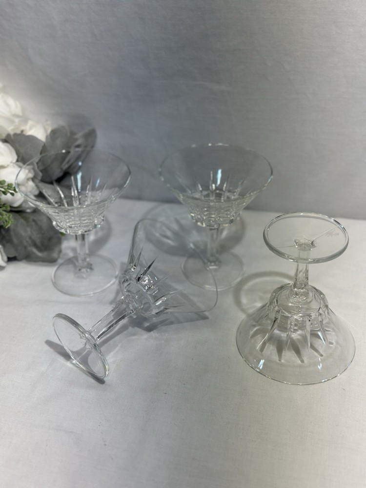 Set/4 Vintage Italian Fidenza Vetraria Sorrento 5” Tall Champagne Sherbet Coupes