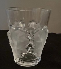 Lalique France Chene Frosted Oak Leaf Double Old Fashion 4.5” Signed
