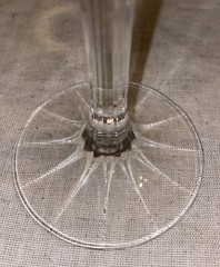 Barski Crystal Nicolette 8” Wine Glasses Rock Texture Design Set (4)
