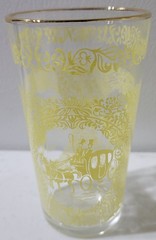 New Old Stock Hazel Atlas Yellow Monticello 11.5 oz Glass 6 Tumblers