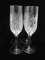 4 ROYAL DOULTON SUMMIT CHAMPAGNE FLUTES 8.5″ TALL, Free Shipping!