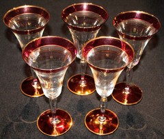 West Virginia Glass Specialty WVG31 Set Of Five Water Goblets