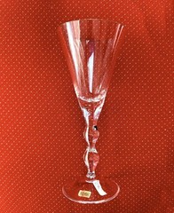 SIGNED CZECH MOSER OPHELIA PATTERN w/ GOLD TRIM 8 7/8″ TALL WATER GOBLET