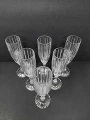 🔥6🔥MIKASA PARK LANE Crystal Champagne Flutes 90’s RETIRED DISCONTINUED 8.75”