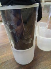 4 Glass Tumblers With Flower Etching