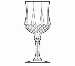 Vintage Cristal d’Arques LONGCHAMP Lead Crystal Wine Glasses Set Of 5