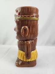 Hawaii Tiki Soul Ceramic Drink Mug Tumbler Glass Hunter with Spear