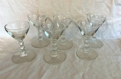 Libbey Glass Knob Hill liquor cocktail x6