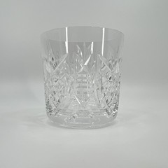 Waterford Crystal Clare Old Fashioned Lowball Glass Criss Cross Cut 3 3/8″