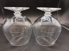 Vintage Footed Cognac Brandy Snifter Wafer Stem 4-1/2″ Tall