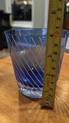 VINTAGE DANSK Cobalt Blue Spiral Swirl Glass Mouth Blown – Double Old Fashioned