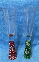 Mikasa Celebrations Christmas Tree Champagne Flutes 10 3/8″ Very Merry